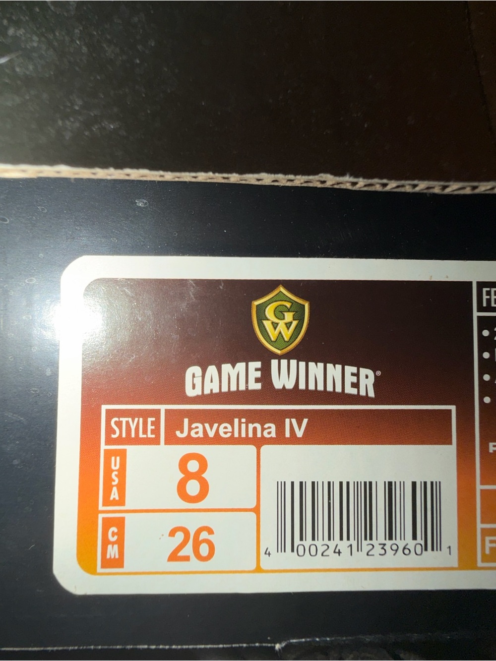 Game Winner Javelina IV Men’s Size 8 Boots - Picture 7 of 8